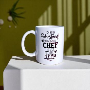 Keramiktasse Ruhestand Rente personalisiert Kaffeebecher Teetasse Kaffeetasse - Artikel Nr. 1100001